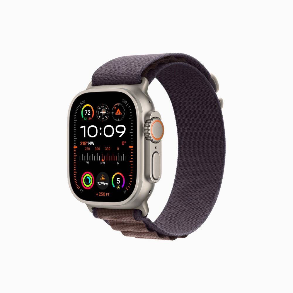 

Умные часы Apple Watch Ultra 2, 49 мм, GPS+Cellular, Natural Titanium Case/Indigo Alpine Loop - M, Серебристый, Умные часы Apple Watch Ultra 2, 49 мм, GPS+Cellular, Natural Titanium Case/Indigo Alpine Loop - M