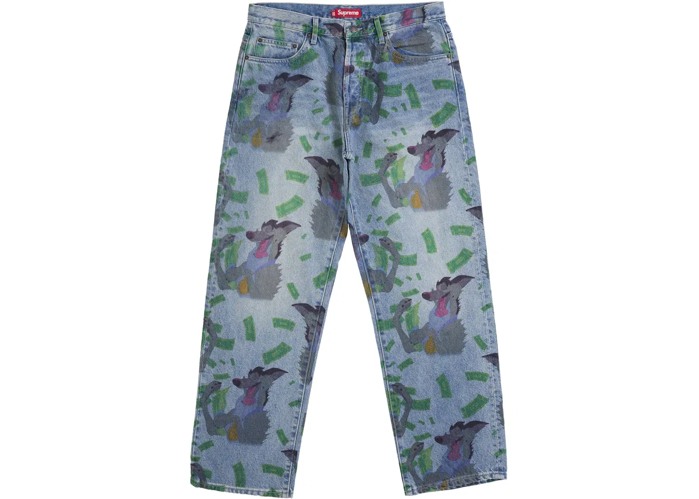 Мужские джинсы свободного кроя All Dogs Go To Heaven Supreme, Washed Indigo
