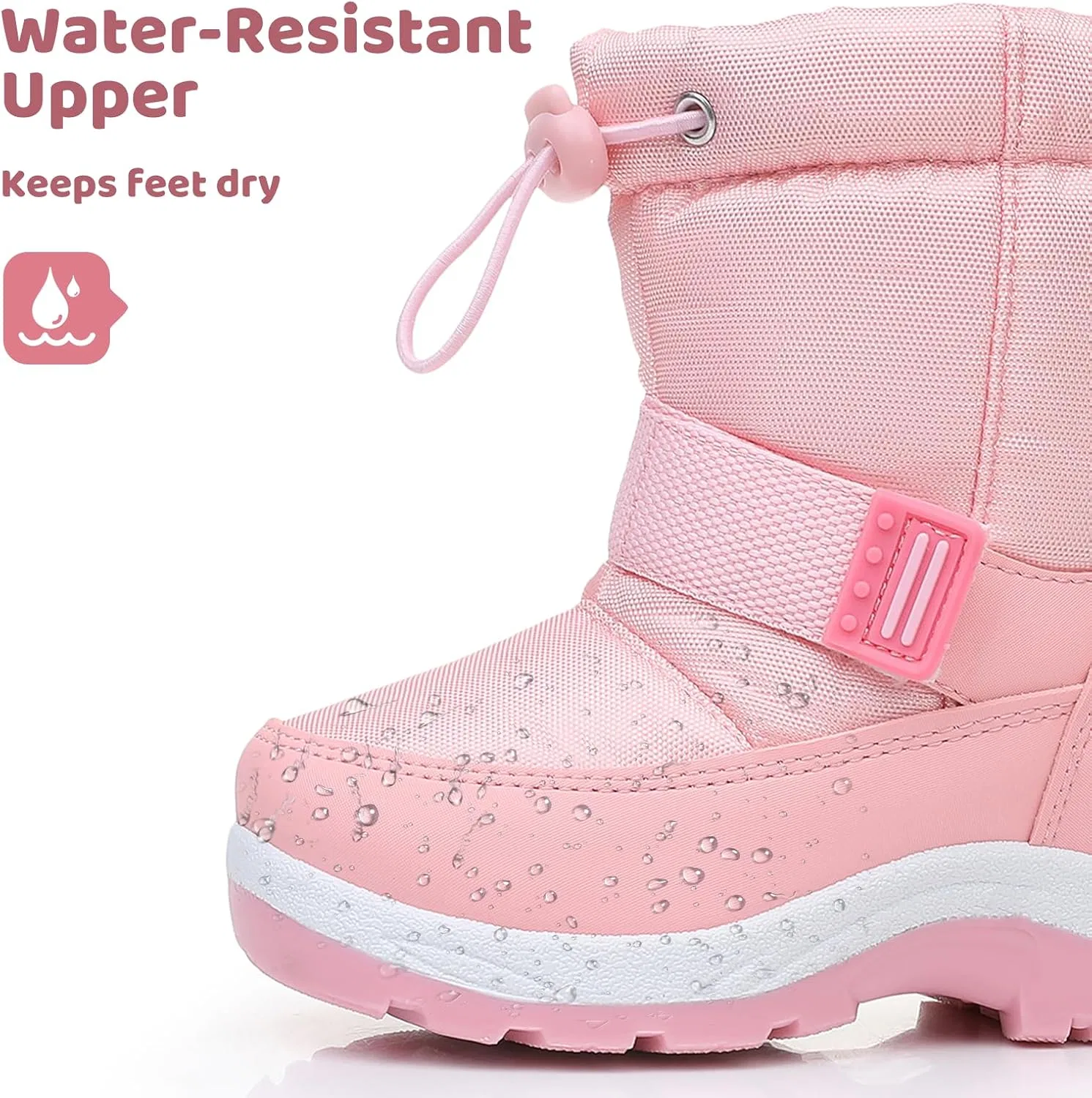 Детские зимние сапоги для девочек Snow Boots Apakowa, Pink — фото 2