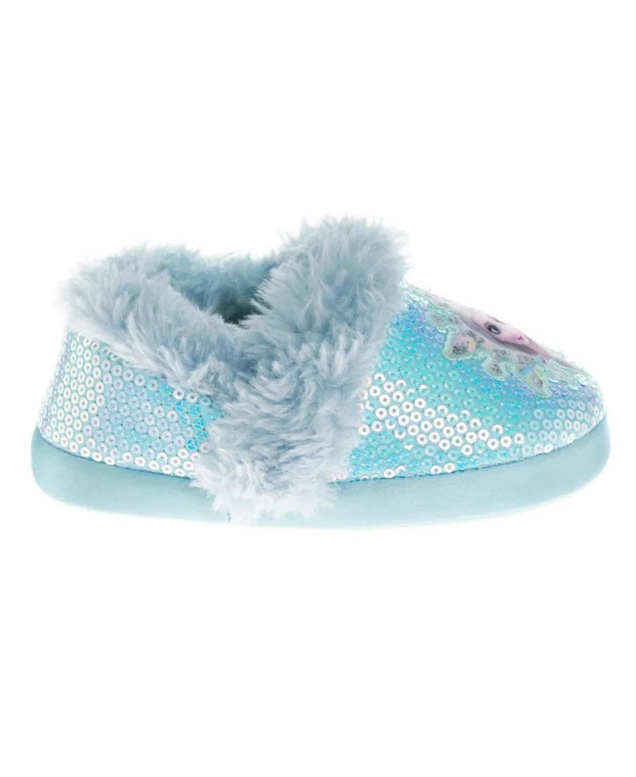 Тапочки-слипоны с принтом Frozen, модель Frozen Girls 5 to 12 Slippers Disney, Blue — фото 2