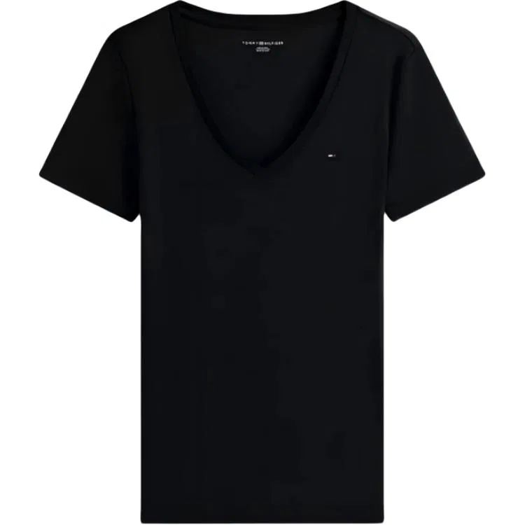Женская футболка с V-образным вырезом Tommy Hilfiger, Black