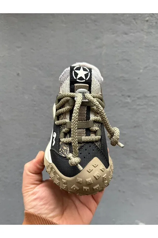 Детские зимние ботинки для девочек с эластичной щиколоткой Marco Kids, Khaki — фото 3