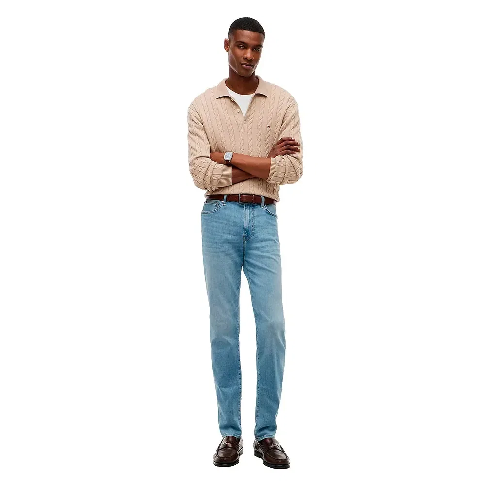 Мужские джинсы с потертостями Bleecker Cruz Tommy hilfiger, Blue — фото 4