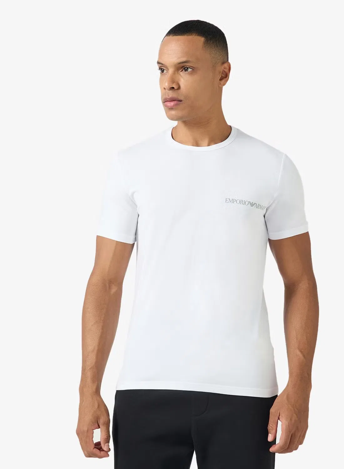 Футболка с логотипом, комплект из 2 штук, Emporio Armani, белый/черный — фото 2
