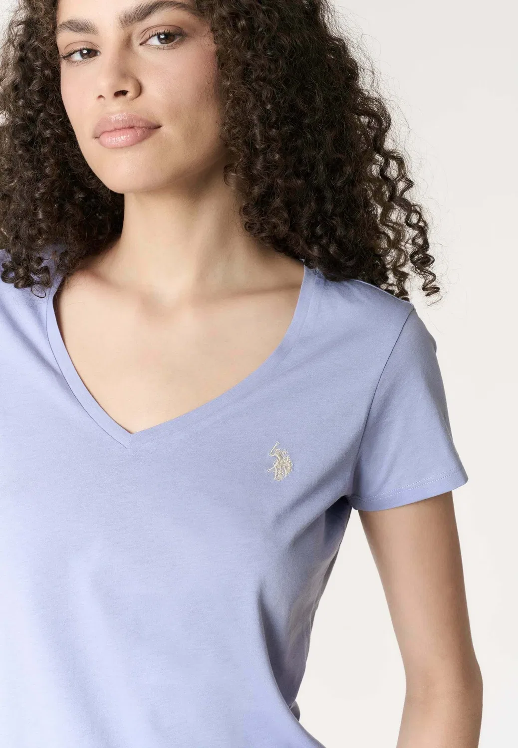 Простая футболка U.S. Polo Assn., Azzurro — фото 4
