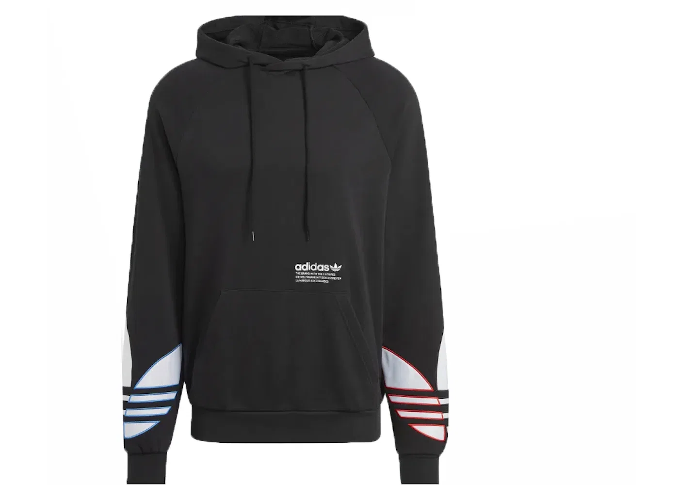 Мужской пуловер-худи с принтом Trifoil Adidas, Black