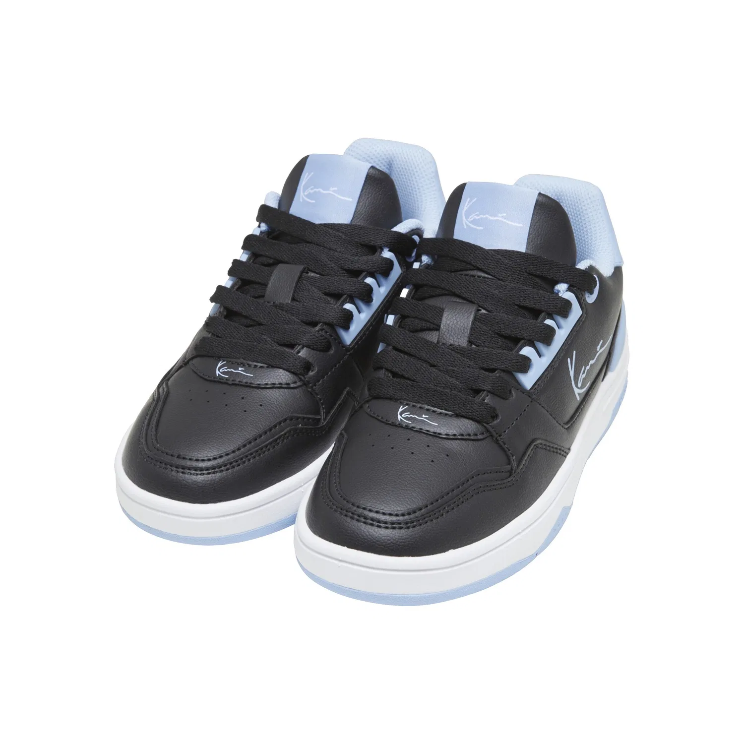 Детские спортивные кроссовки с шнуровкой Karl Kani, Black/Lightblue/White — фото 3