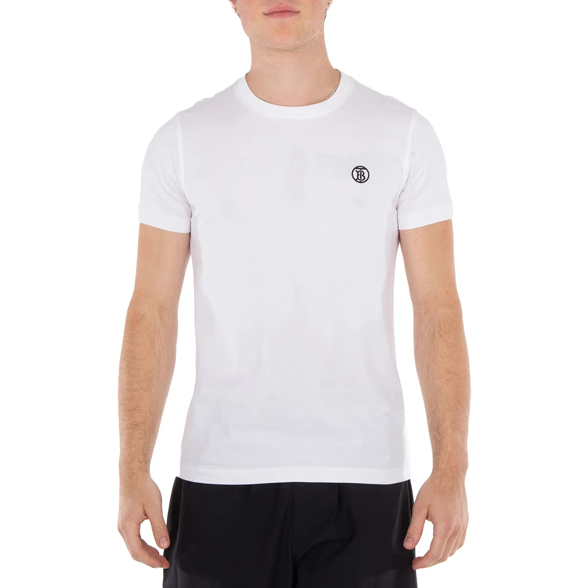 Футболка с вышитым логотипом Embroidered Logo Crewneck T-Shirt Burberry, White