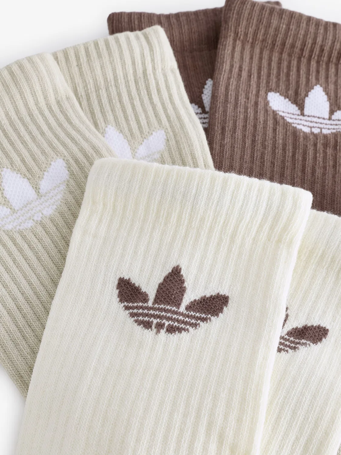 Носки adidas Originals Trefoil Crew, светло-коричневый — фото 2