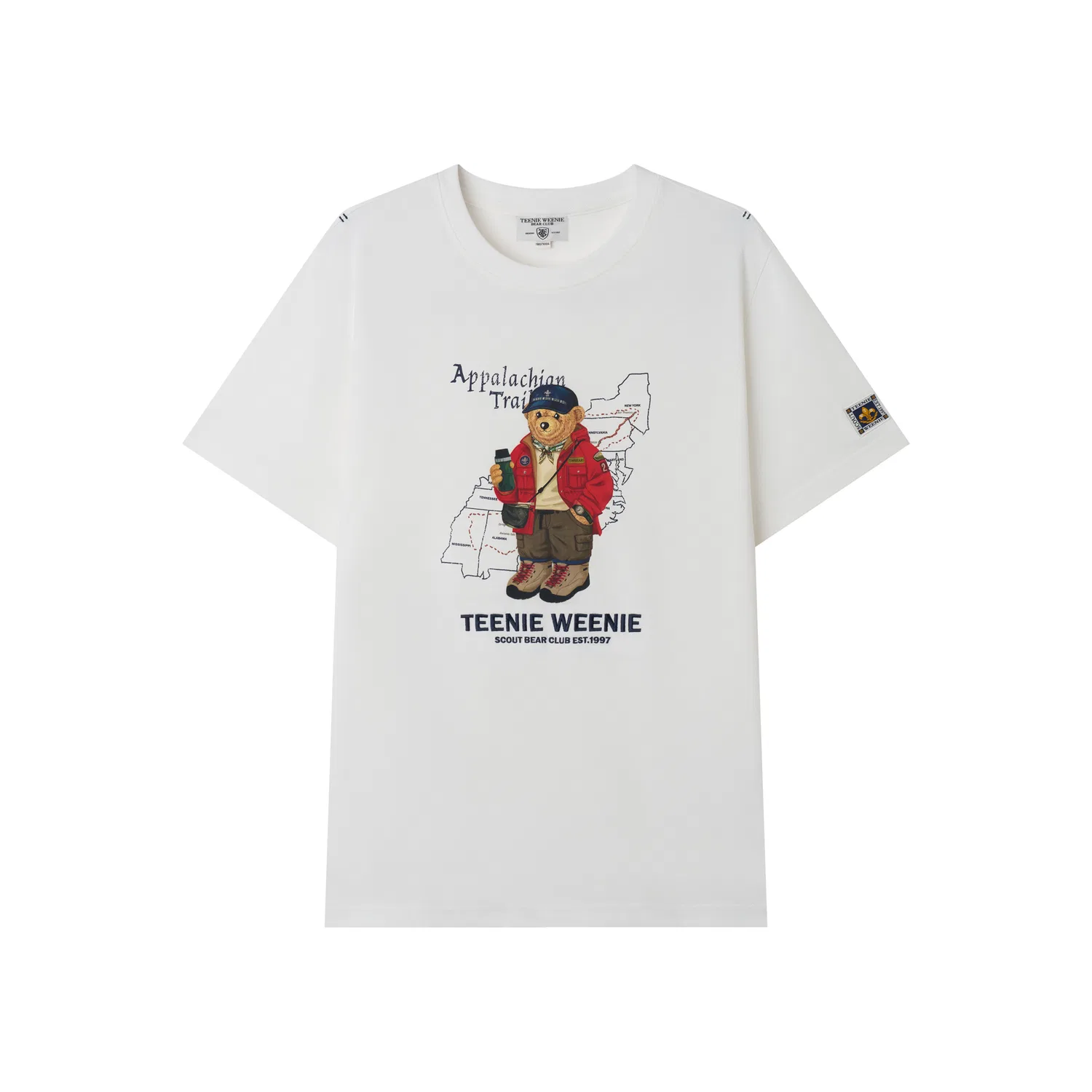 Детская футболка с принтом Evergreen Preppy Style Teenie Weenie Men, White