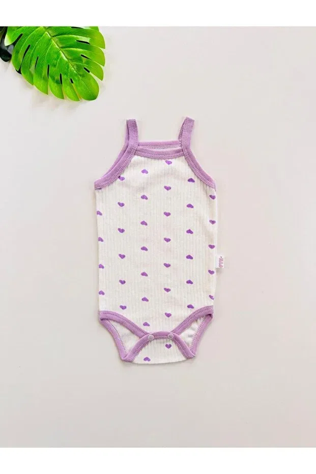Детское боди-комбинезон для девочек с принтом Basics Efu Baby, Purple — фото 2