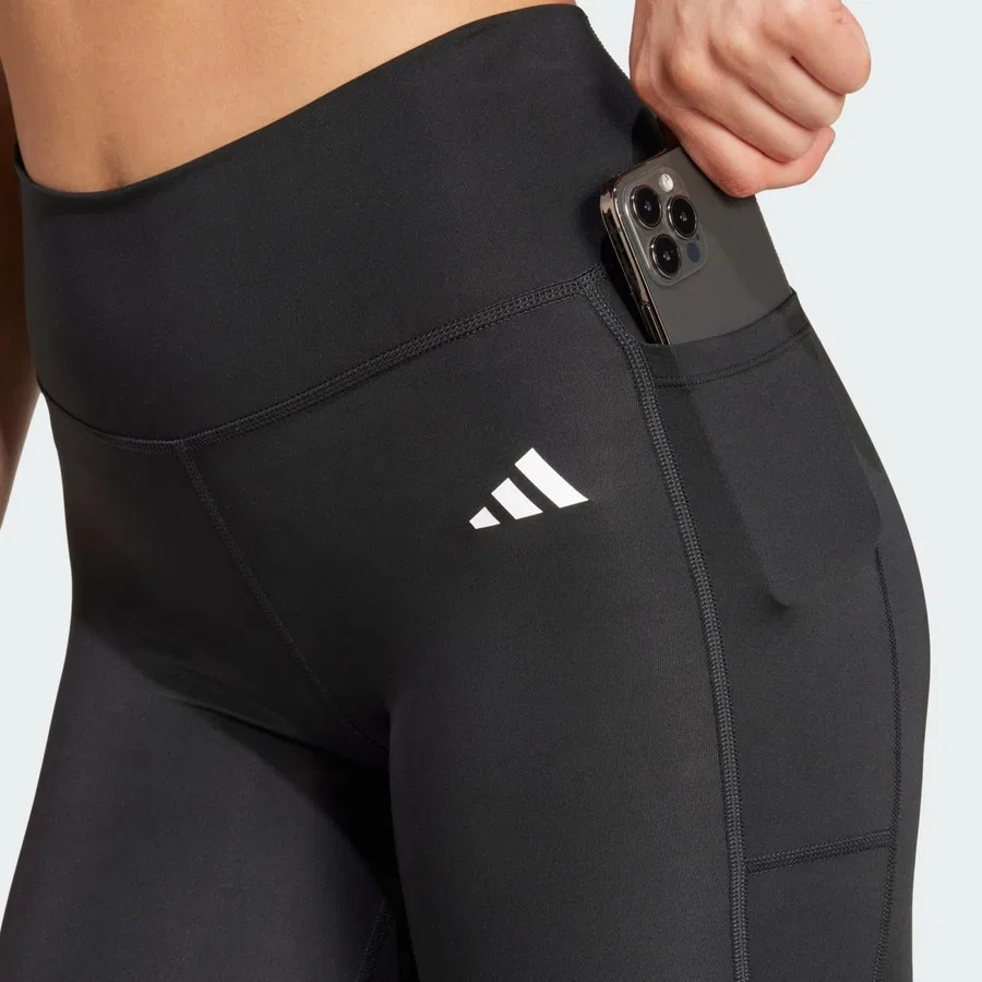 Леггинсы спортивные с карманом Optimé Essentials Stash Pocket adidas, Черный — фото 4