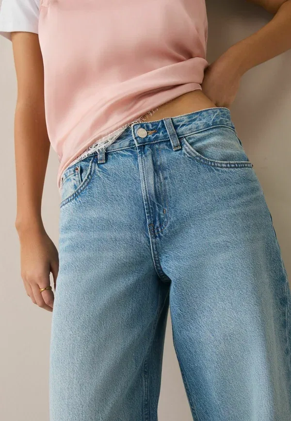 Джинсы деним Regular fit - wide leg jeans 2 pack - wide leg Next, mid blue, chocolate brown, синий/коричневый/шоколадный