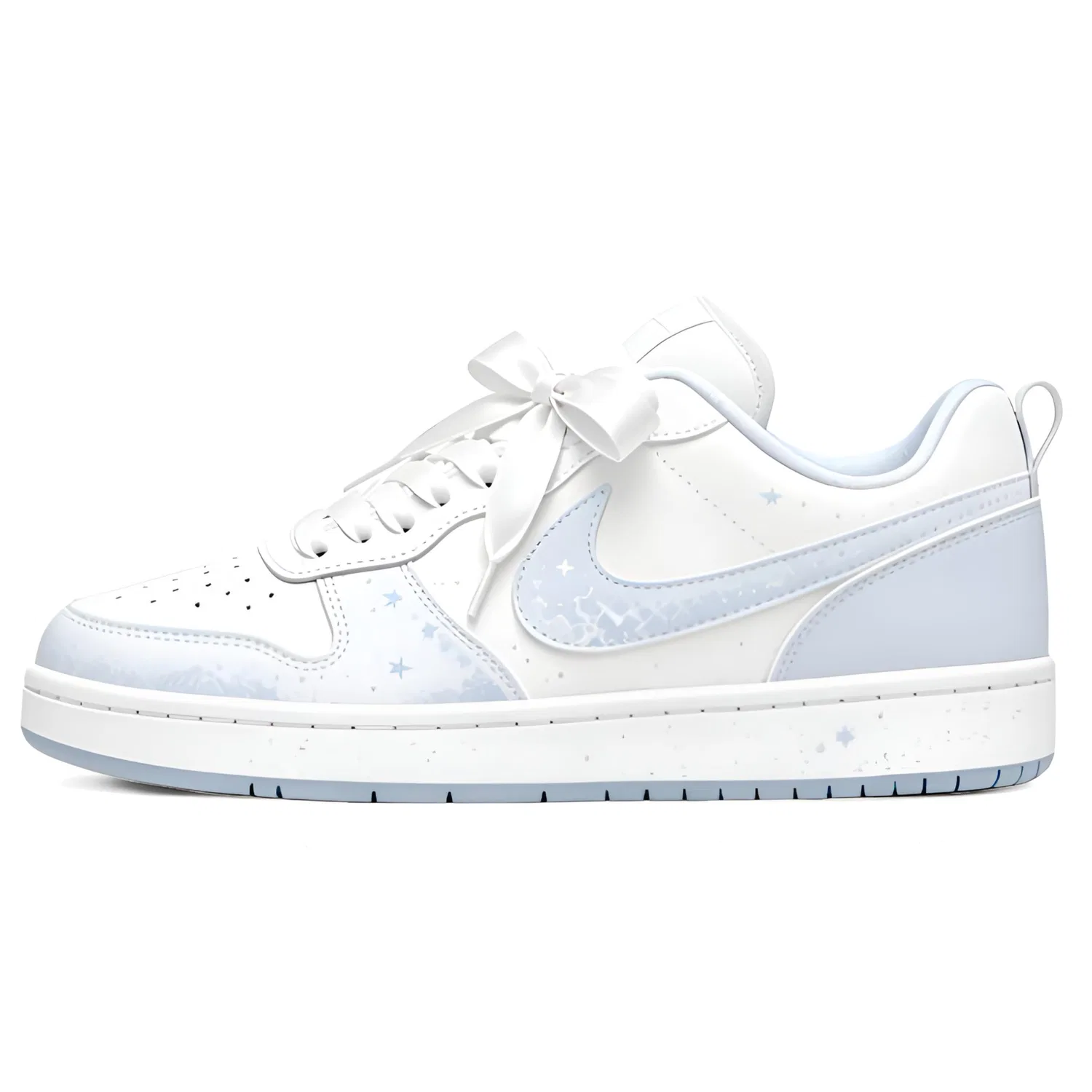 Детские кроссовки для скейтбординга с принтом звезд Nike Court Borough, Blue — фото 4