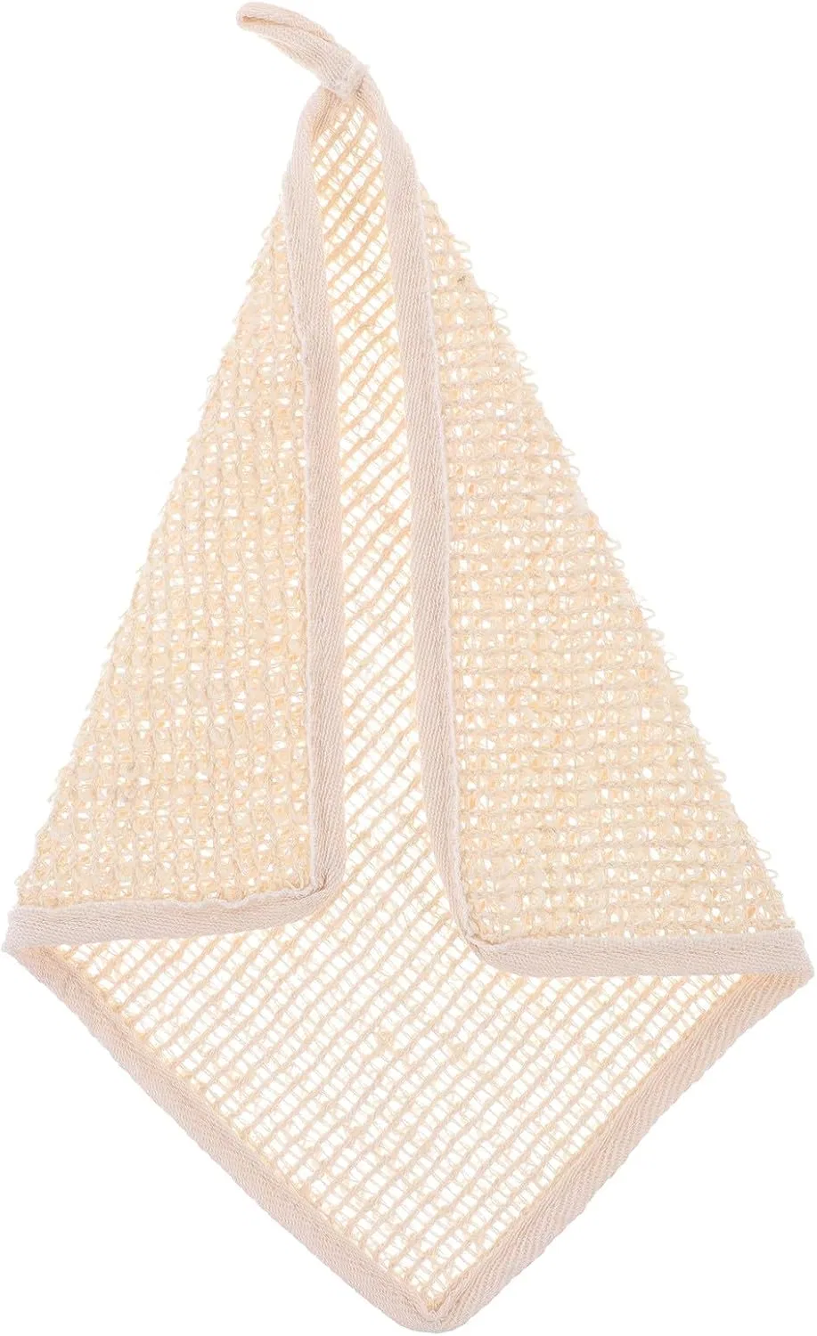 Мочалка для тела из хлопка и рами, SOLUSTRE, 28x25 см, Khaki