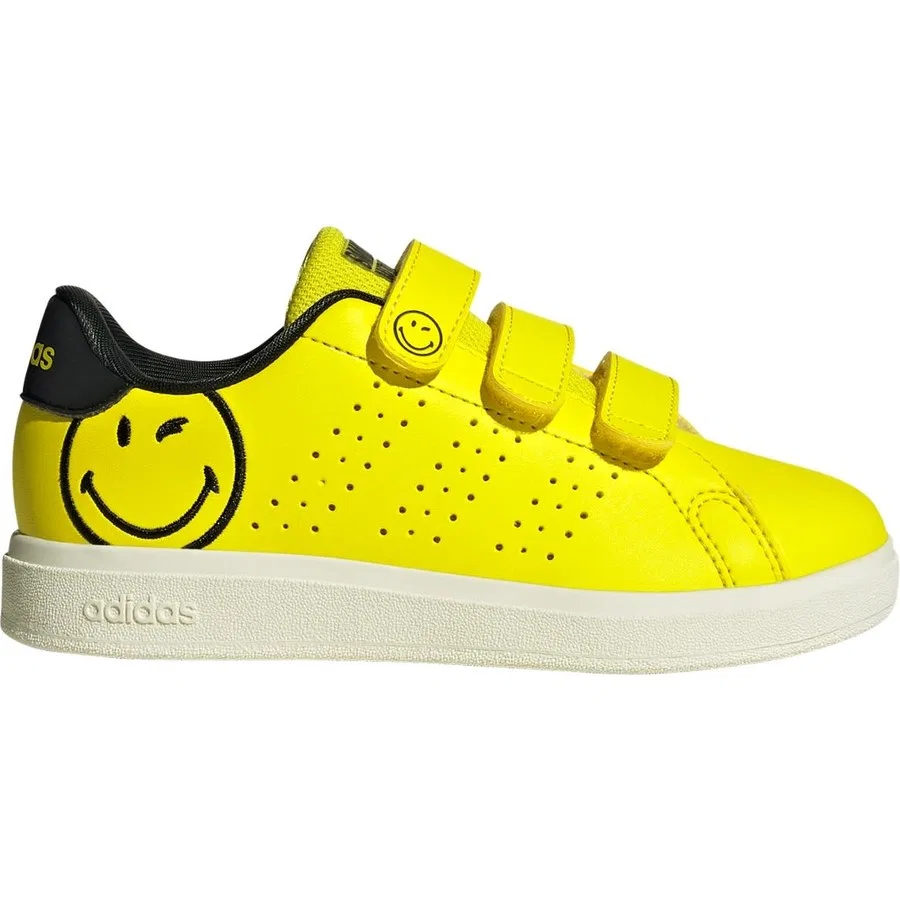 Детские спортивные кроссовки с принтом Smiley Advantage 2.0 adidas, Желтый