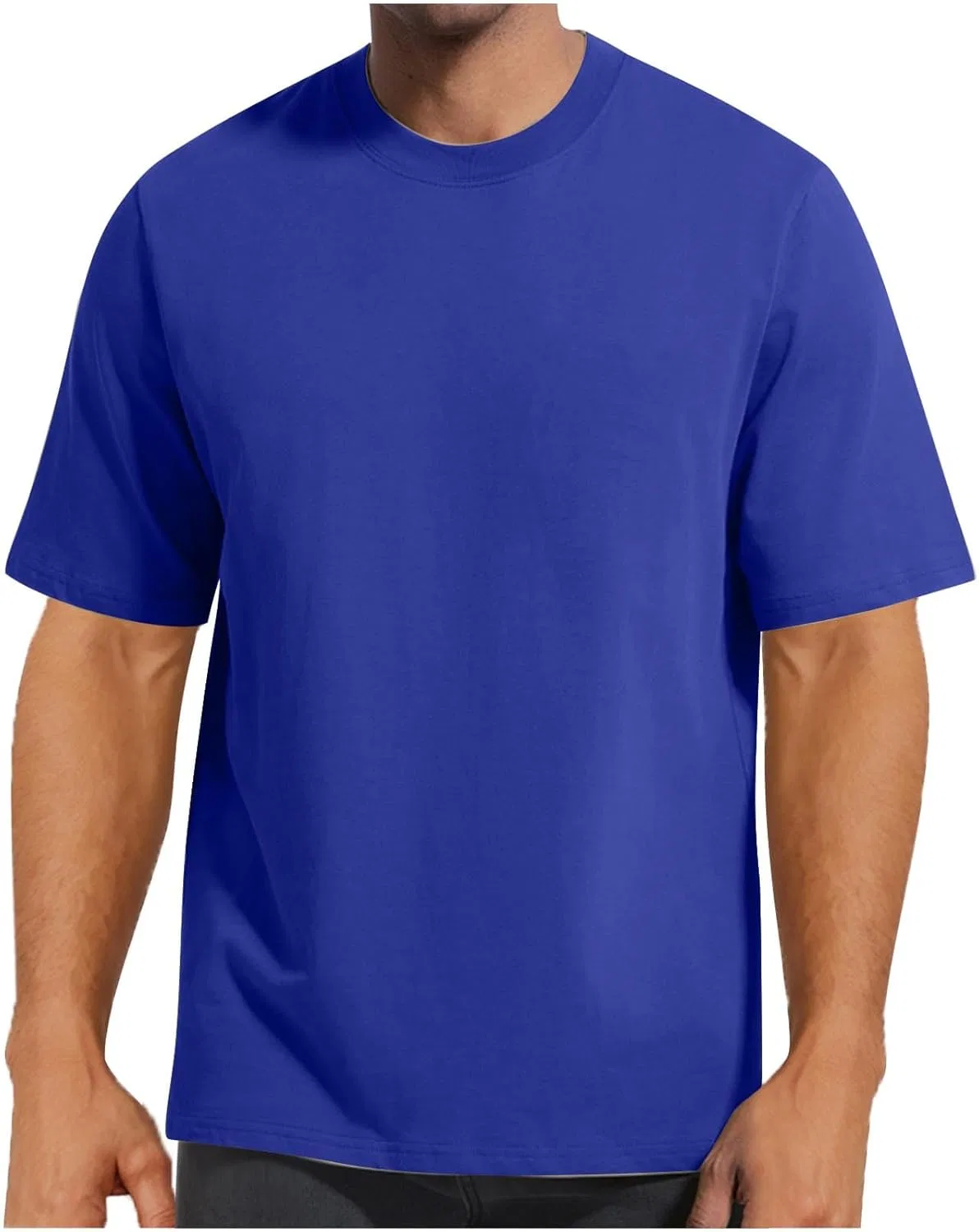 Мужская хлопковая футболка с круглым вырезом Regular Fit, Dark Blue