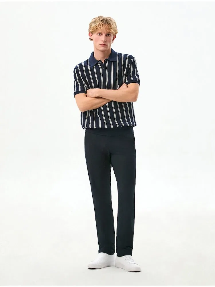 Брюки чинос из эластичного материала TOMMY HILFIGER, Dark Blue