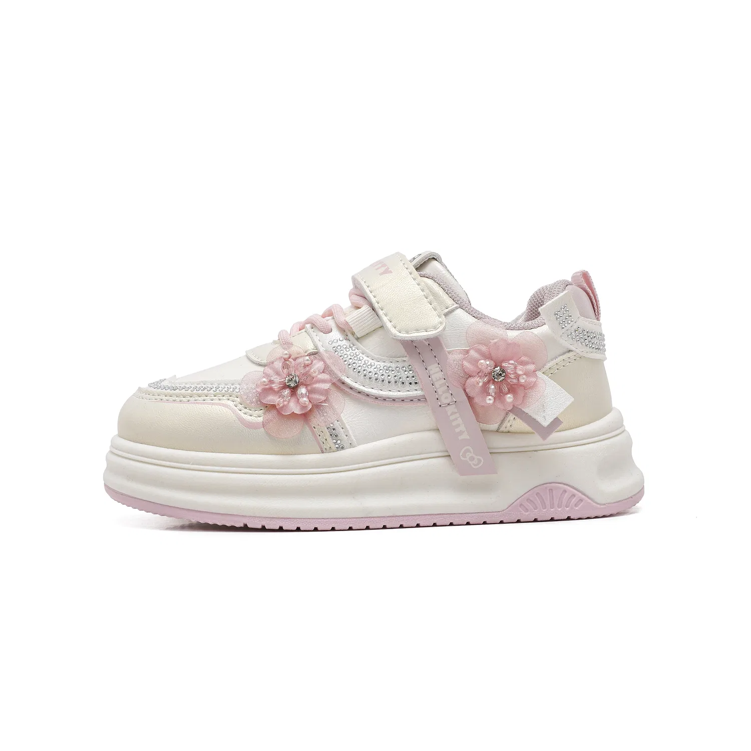 Детские легкие кроссовки на низком ходу с амортизацией Hello Kitty Sanrio, Beige/Pink
