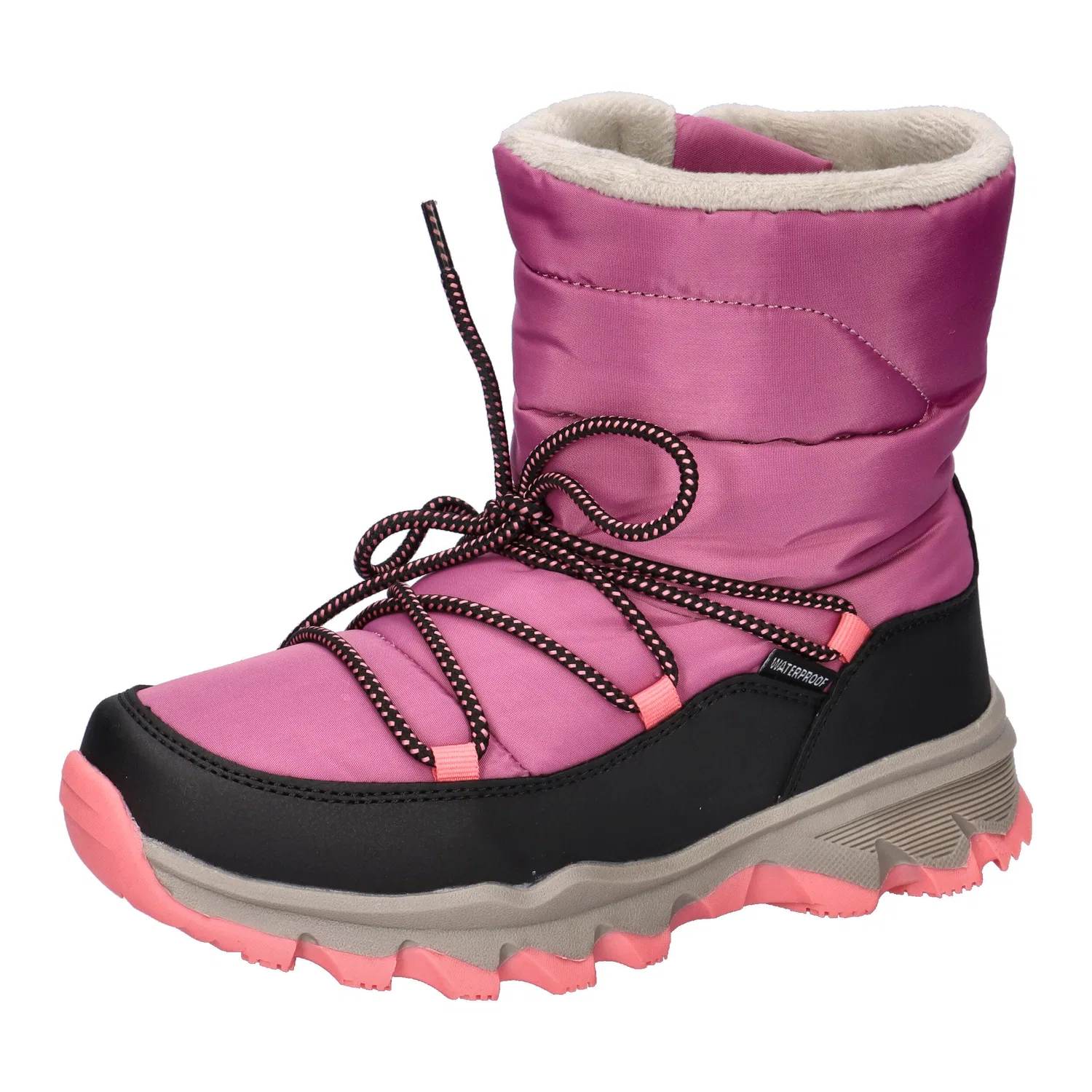 Детские зимние ботинки для мальчиков с мембраной Catay WP Cmp, Royal Purple / Pink / Grey