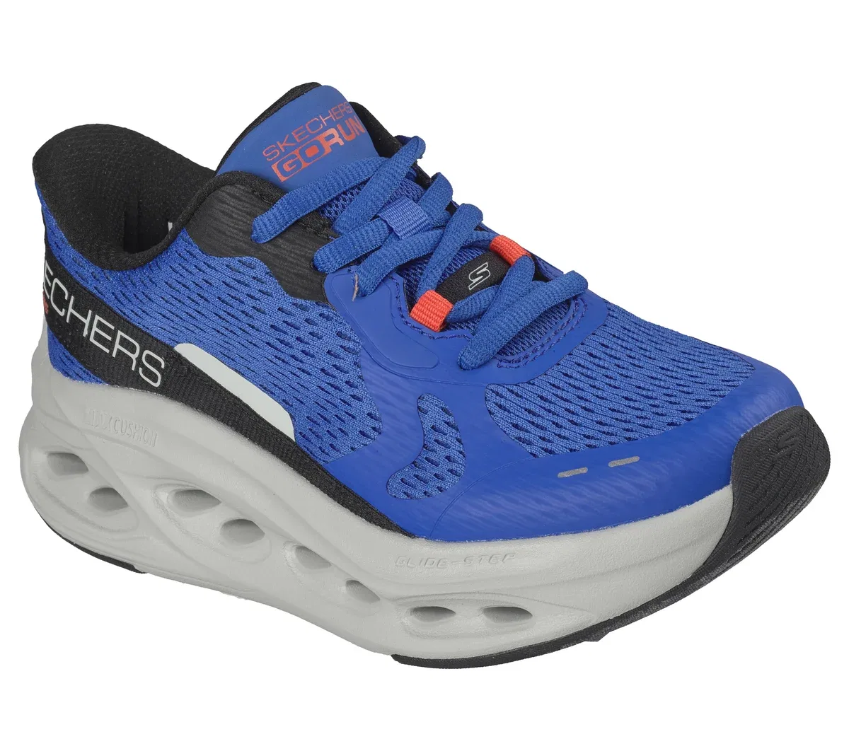 Детские слипоны Max Cushioning Glide-Step - Advert Skechers, синий/черный — фото 4