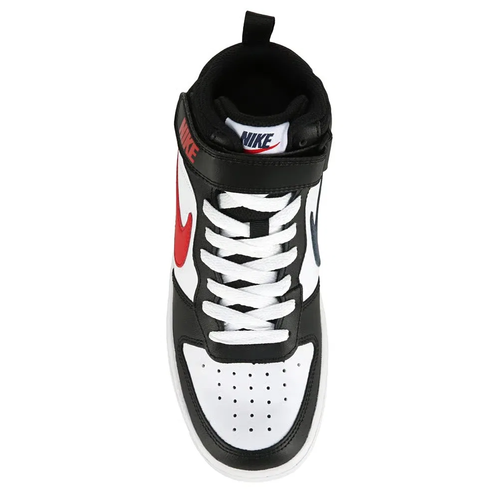 Детские кроссовки Kids' Court Borough средней высоты Nike, White/Black/Red/Navy — фото 4