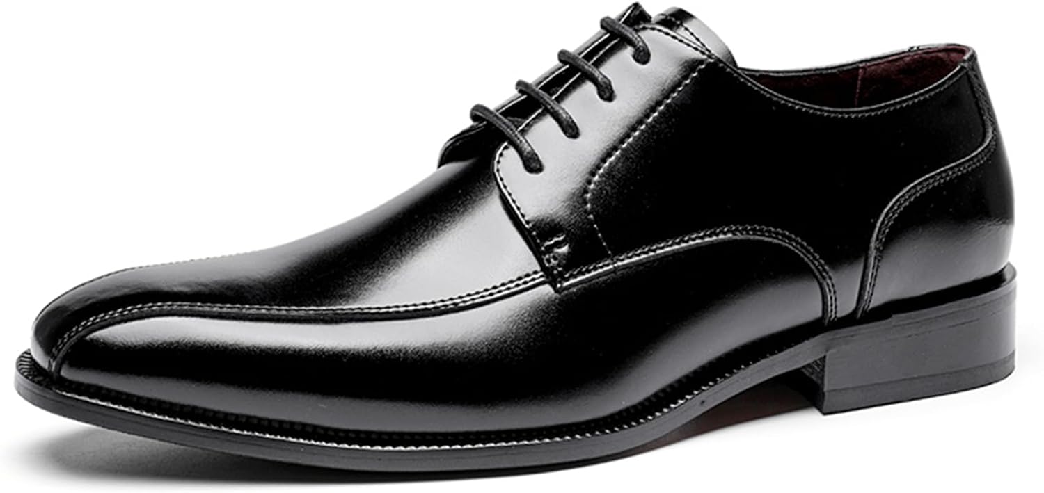 

Мужские туфли оксфорды классического стиля на шнуровке, формальные, деловые, повседневные, для работы, официальных мероприятий и свадеб Abborora, черный