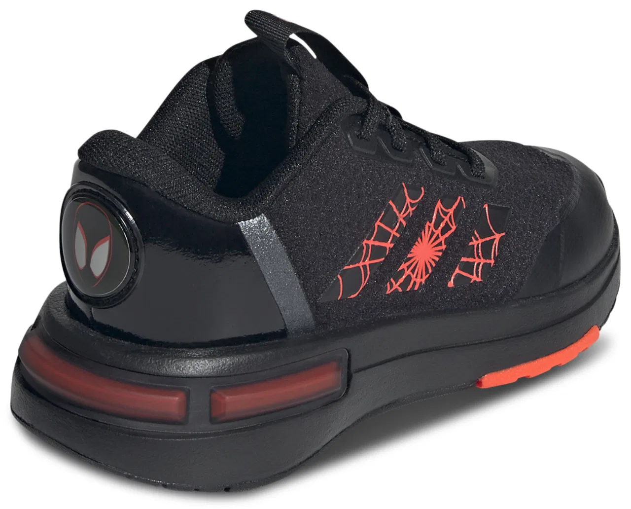 Детские кроссовки для мальчиков с дизайном Spider-Man, Racer x Spider-Man, adidas, Black/Black/Solar Red — фото 3