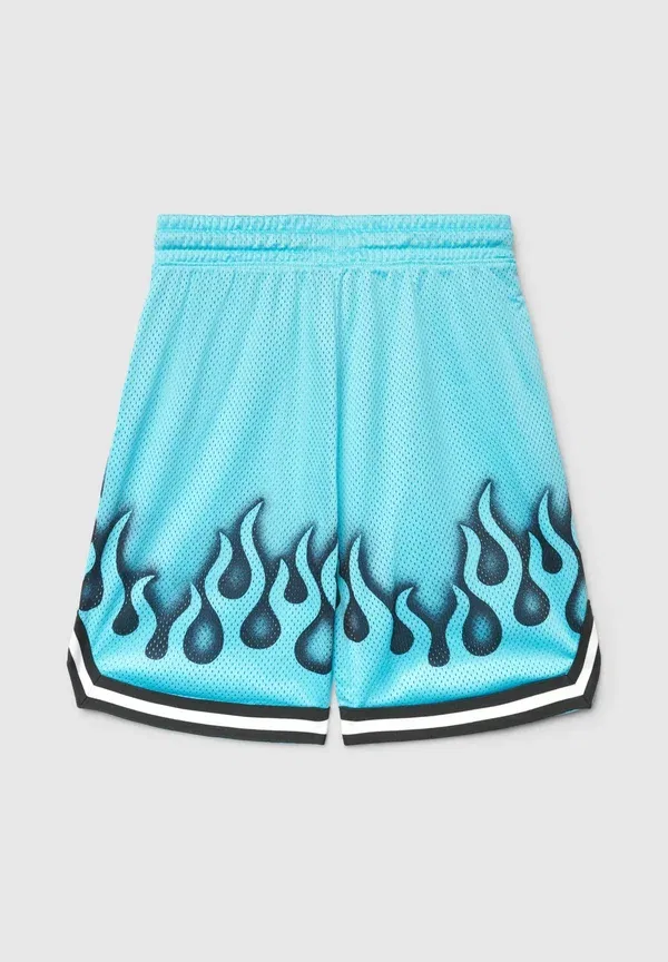 Шорты спортивные с принтом, модель Pantalone ginnico corto stampa, Terranova, бирюзовый — фото 2