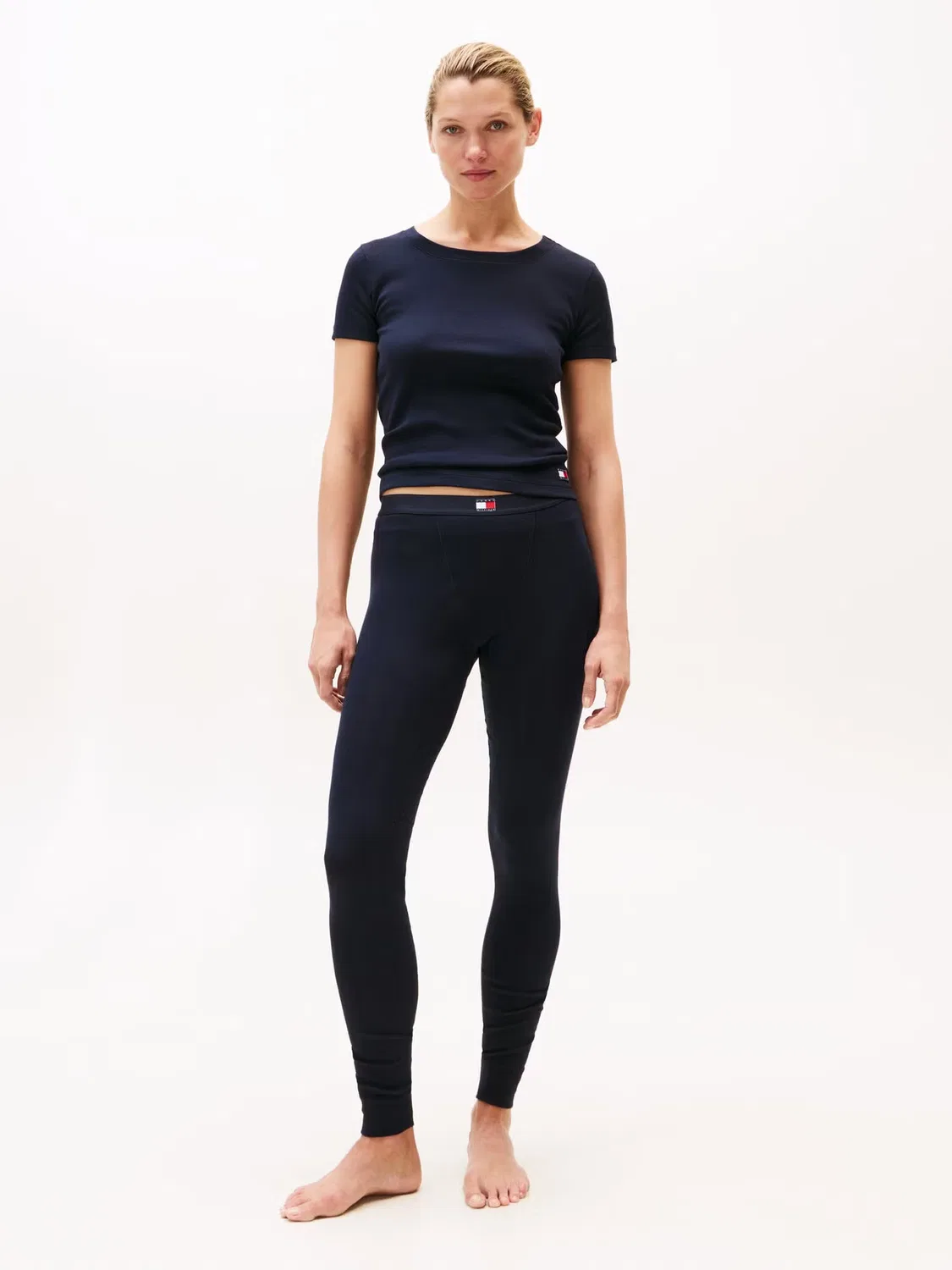 Леггинсы с рубчиком Tommy Hilfiger, голубой