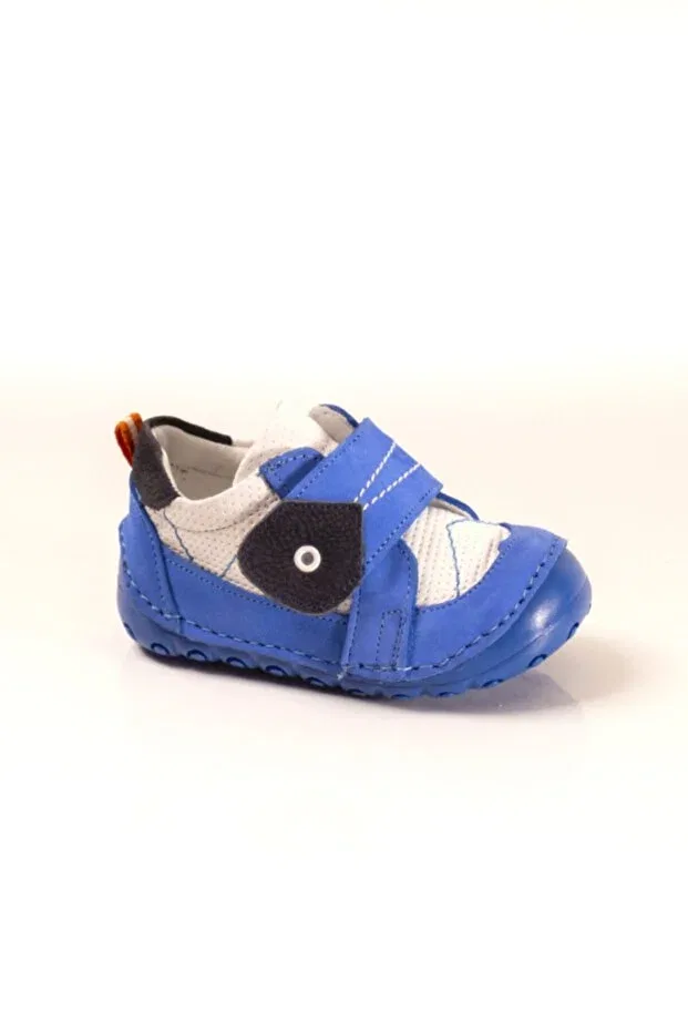 Детские туфли для мальчиков кожаные ортопедические Ewen Tomm, Blue/White