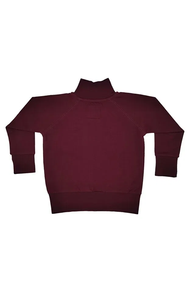 Детские свитшот для девочек с длинным рукавом Organickid, Burgundy — фото 3