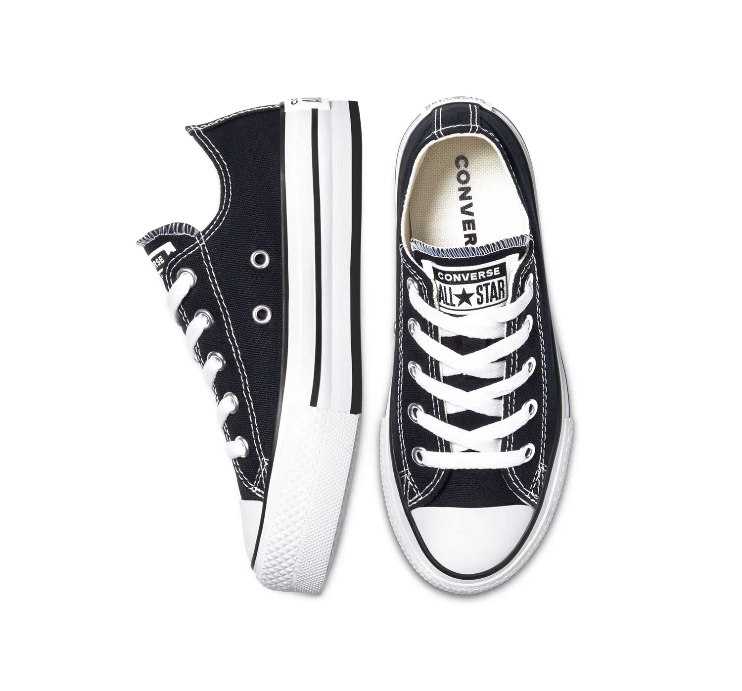Детские кроссовки для девочек на платформе Ctas Eva Lift Ox Converse, Black Natural Ivory White — фото 3