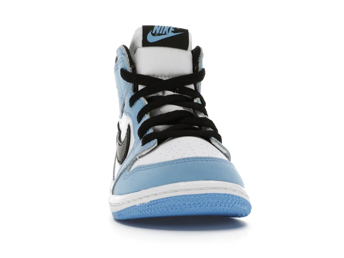 Детские кроссовки высокие с перфорацией Jordan 1 Retro High OG Jordan, University Blue/White-Black-University Blue — фото 2