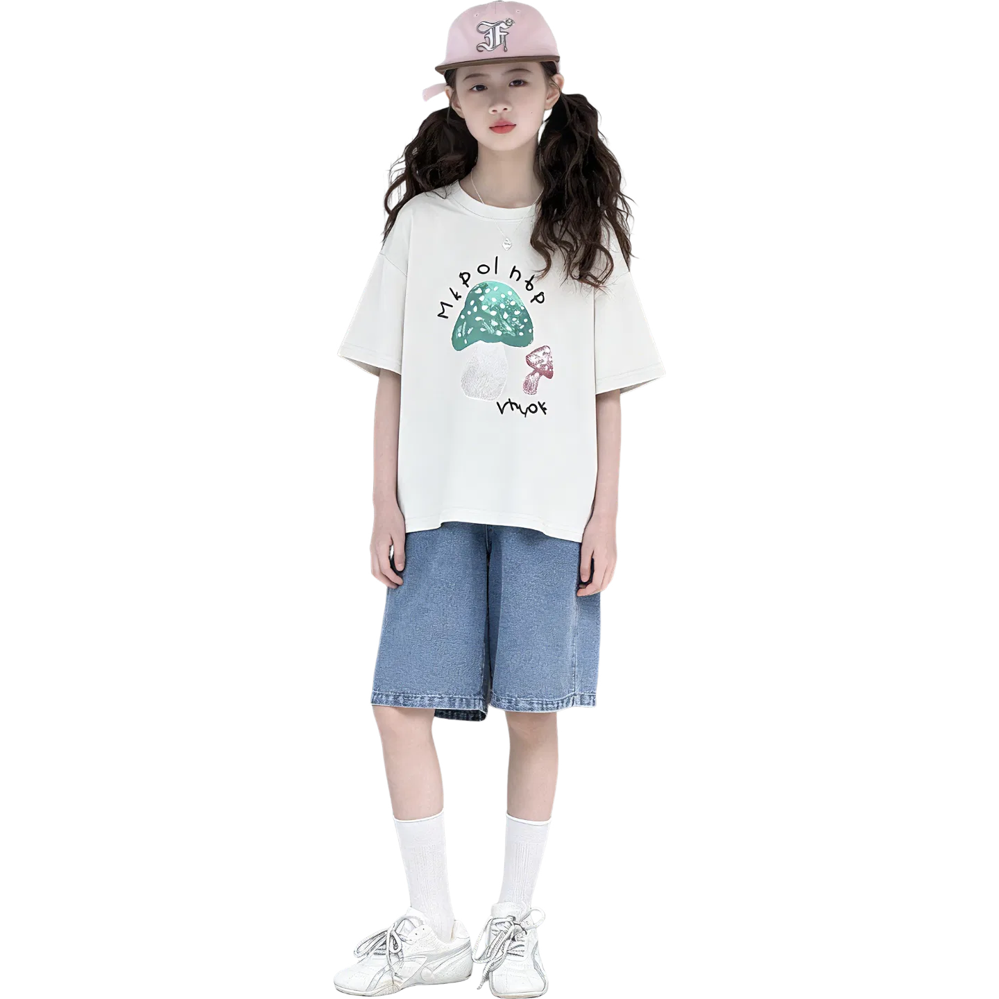 Детский комплект для девочек с коротким рукавом Lanza, Apricot Green