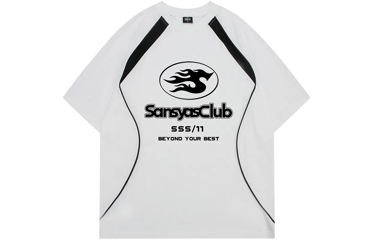 Футболка детская без рукавов с круглым вырезом White (Round Logo Logo) SANSYAS