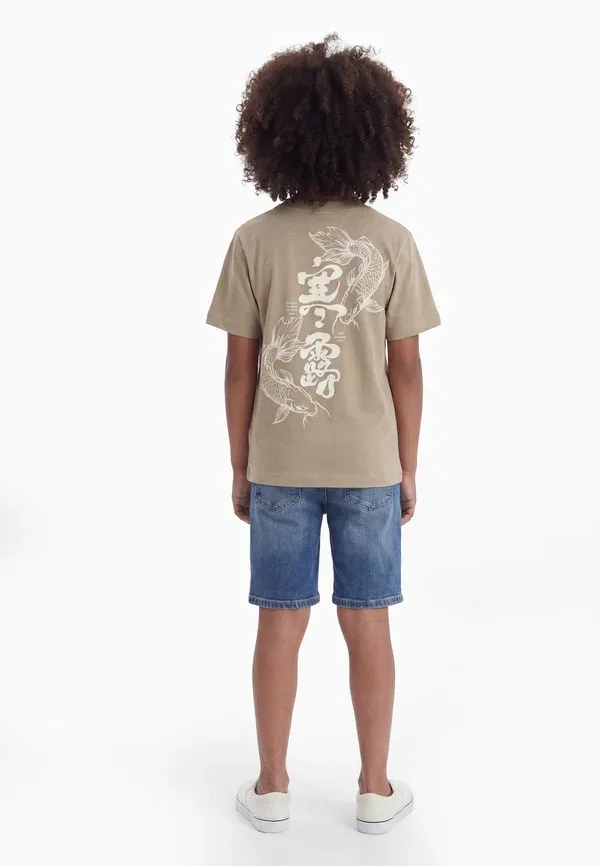 Футболка Jororiental с круглым вырезом и принтом Jack & Jones Junior, хаки — фото 2