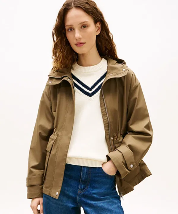 Укороченная пуховая куртка, Tommy Hilfiger, черный
