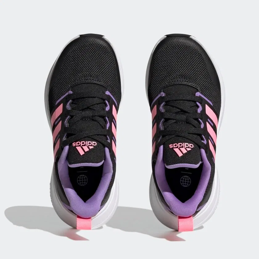 Детские кроссовки для девочек с эластичной шнуровкой Fortarun 2.0, Core Black/Beam Pink/Violet Fusion — фото 2