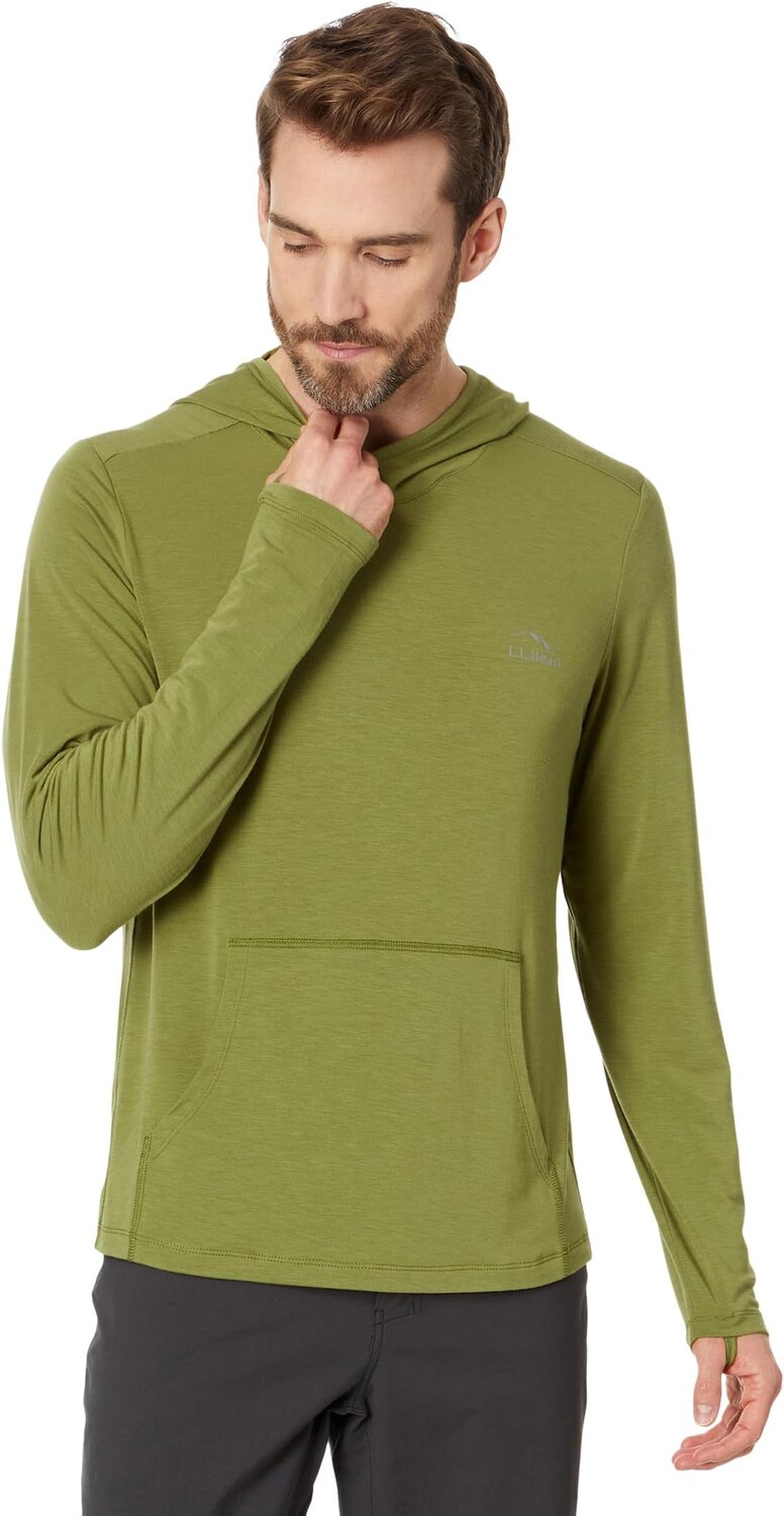 

Лонгслив L.L.Bean Tropicwear Comfort Hoodie Long Sleeve Men's Tall, цвет Fern