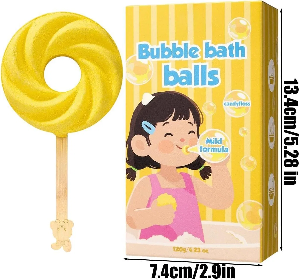 Generisch Бомбочки для ванны Lollipop, 1 шт, аромат маршмэллоу — фото 2
