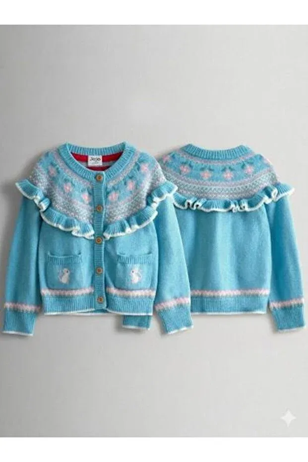 Детский кардиган с принтом Jojo maman blue floral print cardigan Next Baby, Multicolor