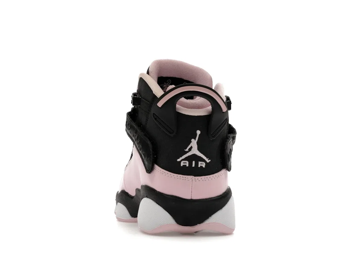 Детские кроссовки Lifestyle с перфорацией Jordan 6 Rings, Black/Pink Foam-White-Anthracite — фото 4