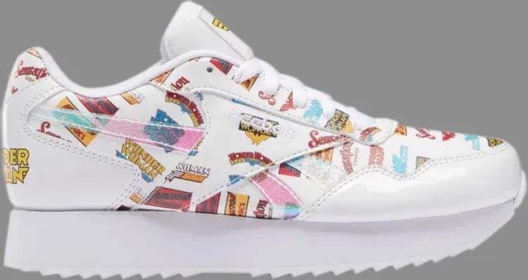 

Кроссовки wonder woman x wmns classic harman ripple double 'logos' Reebok, белый