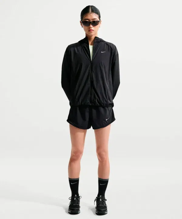 Тренировочная куртка Nike, UV-защита, легкая, беговая, черная — фото 4