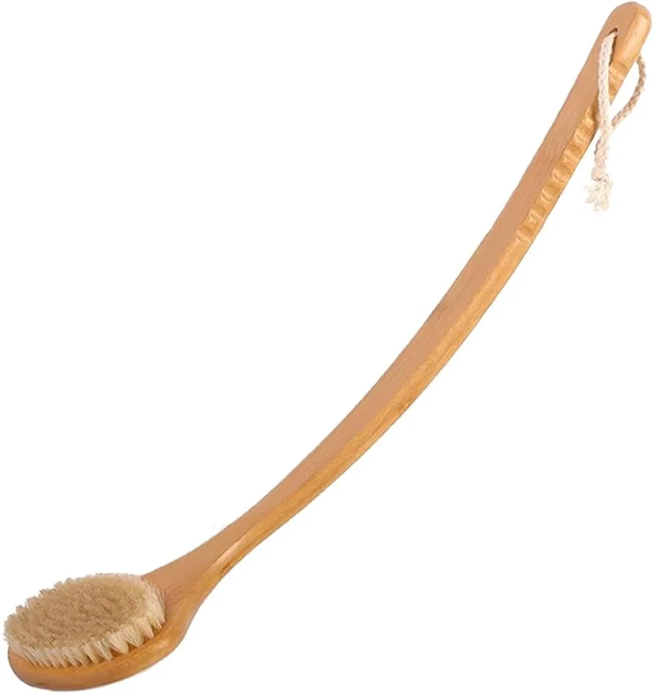 Щетка для тела с длинной ручкой, Bamboo, 44x12.8 см, Original Color A Generic
