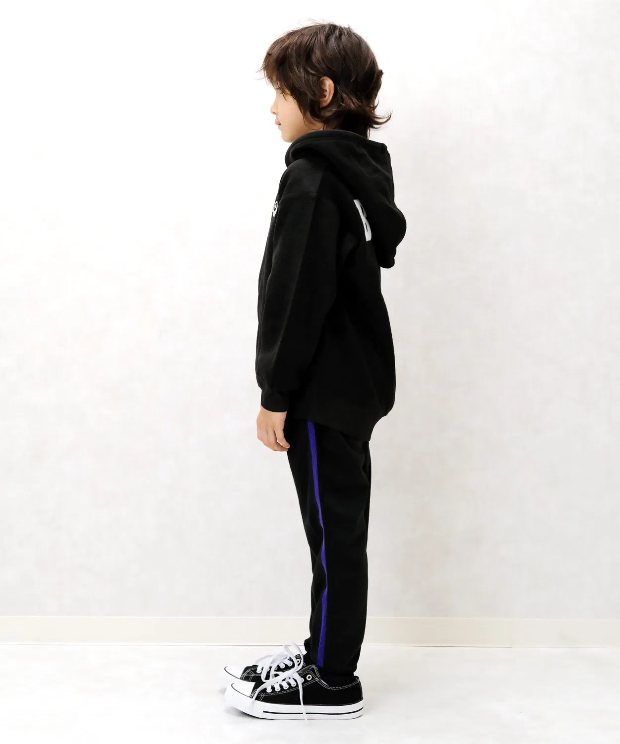 Детский флисовый лонгслив с принтом ZI-ON, Grayish Beige — фото 4