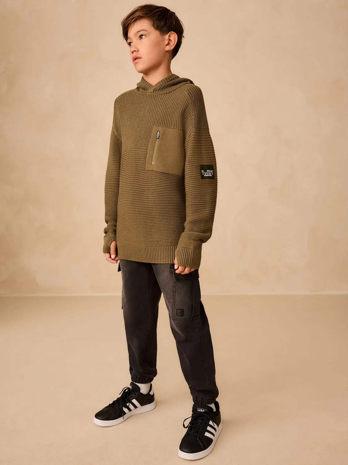 Худи утилитарное вязаное, Khaki Green Next — фото 4