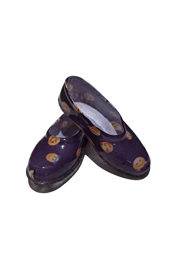 Детские туфли для девочек с принтом Patik garden and agriculture girls' shoes 21-30 purple with emoji Belixspor, Purple — фото 2