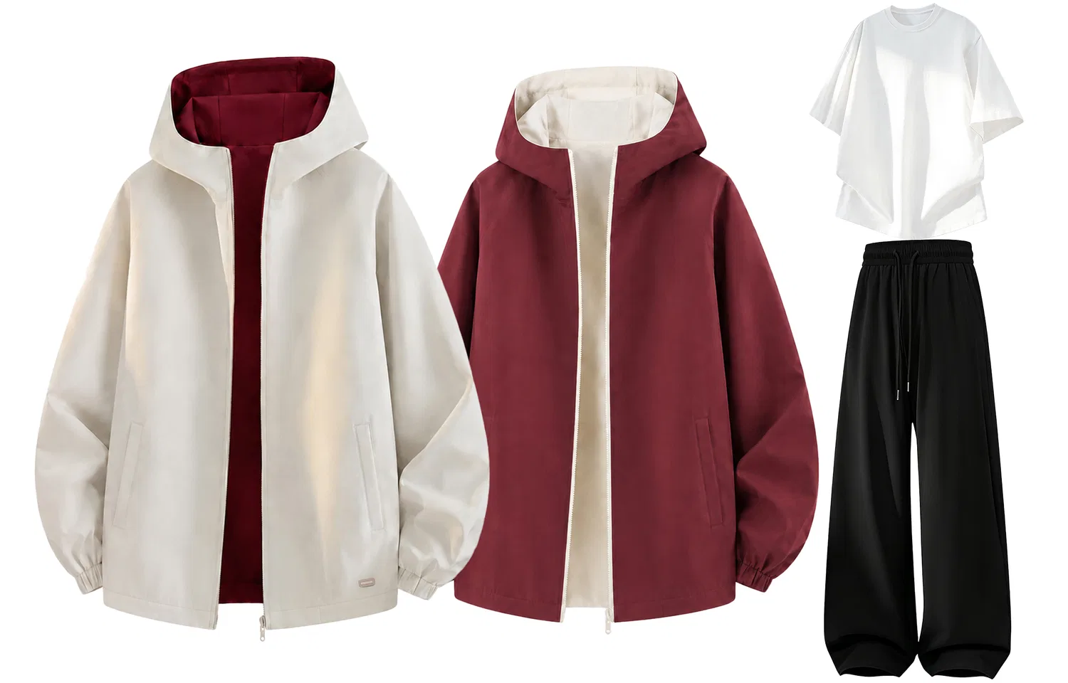 Детский комплект ветровка и брюки с капюшоном Khaki+White+Black WARRIOR